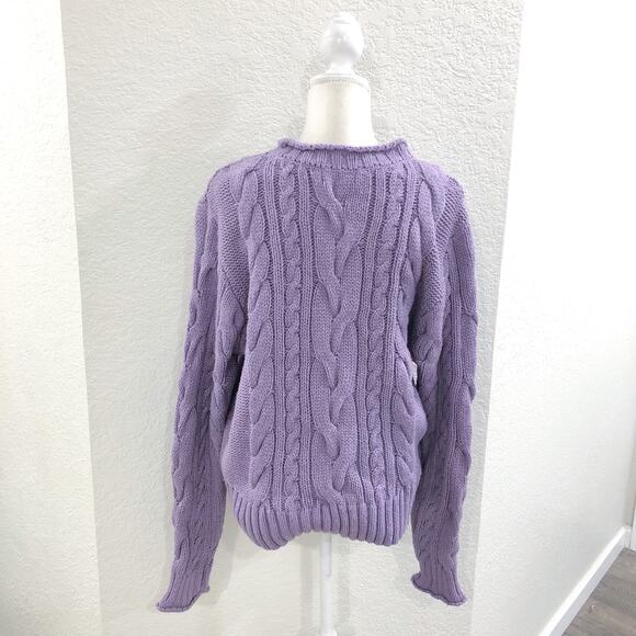 Meadows & Byrne Wool Blend Chunky Cableknit Sweater - Picture 3 of 9